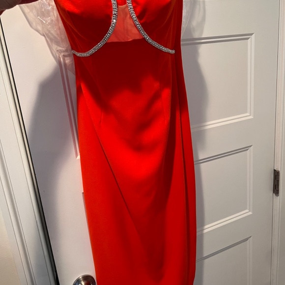 Self-Portrait Strapless crystal-embellished crepe midi dress - Picture 3 of 4